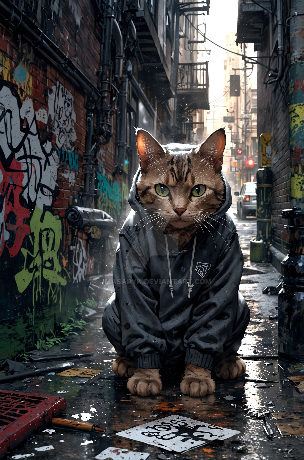 (Adoptable) Rapper Cat | Mobile Wallpaper 4K by JMasaryk on DeviantArt