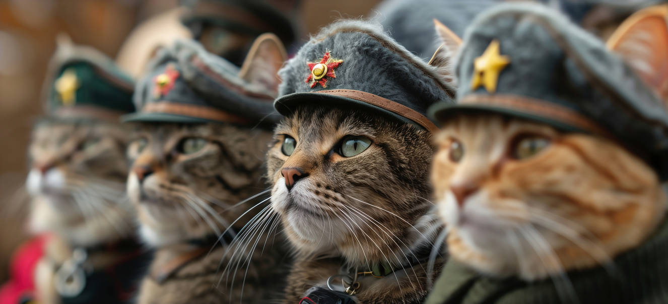 Communist cats watching a military parade by JMasaryk on DeviantArt