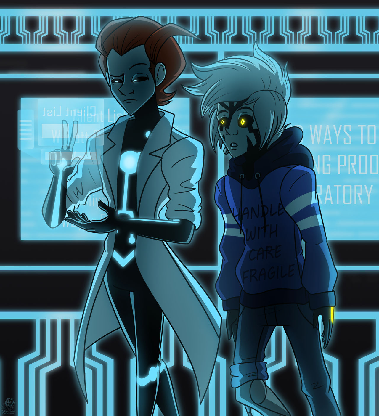 Gift: Android and Cyborg by Aileen-Rose on DeviantArt