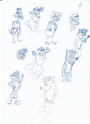 Some Ducktales and Crash Bandicoot sketches