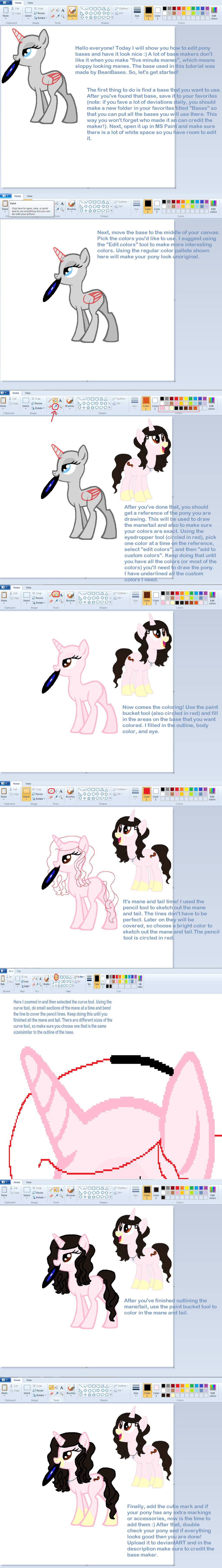 Pony Dolling Tutorial for MS Paint