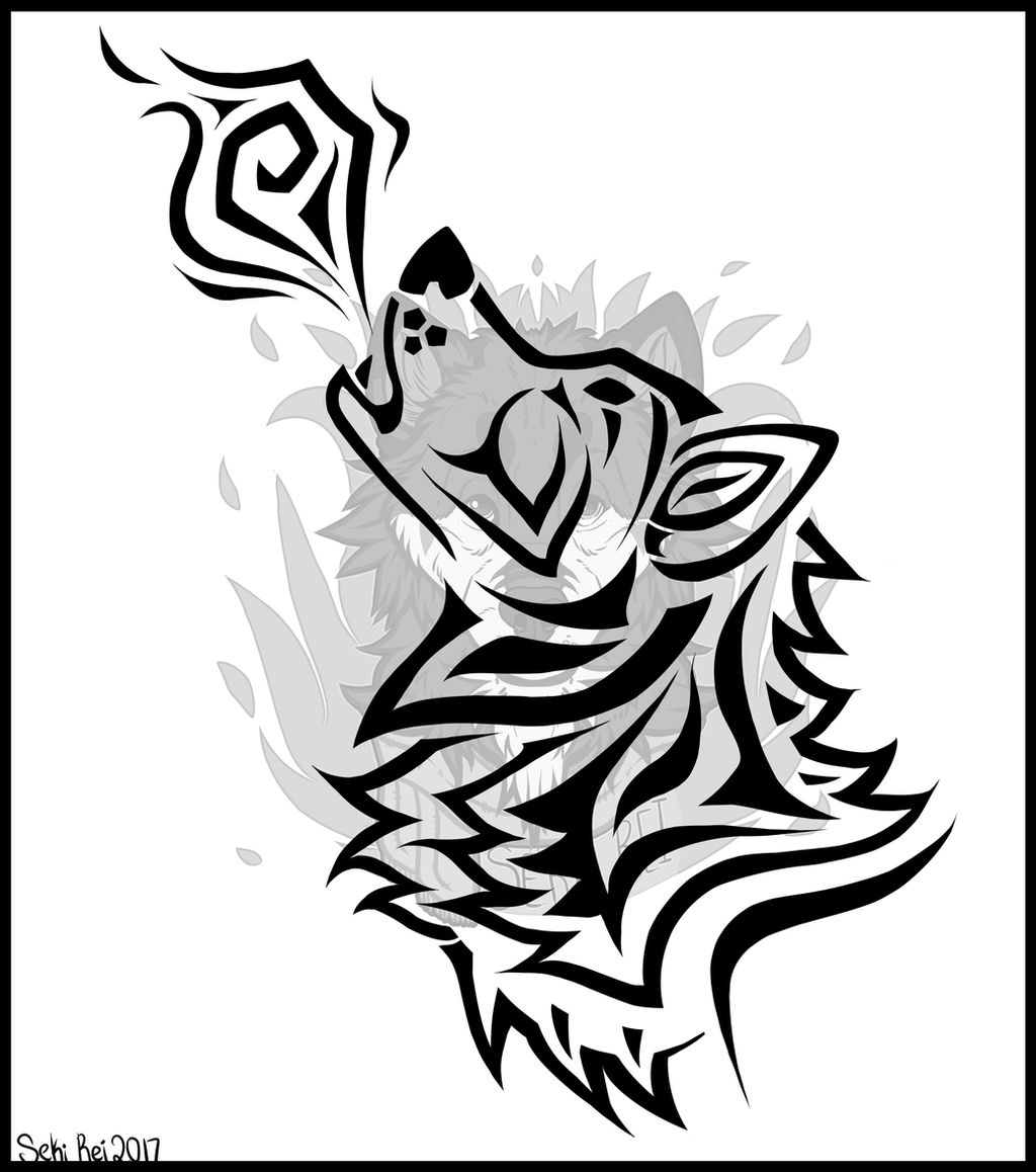 Tribal Wolf Tattoo Design by SekiiRei on DeviantArt