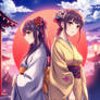 Two Women In Kimono
