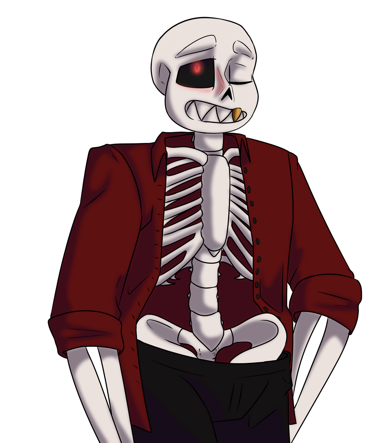 Underfell Underfell Mafia Sans- Shirtless by KitPug on DeviantArt