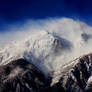 Blowing snow on Alps