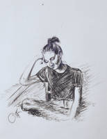 Quick sketch, Girl thinking...