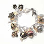 Black-Gold Charm Bracelet