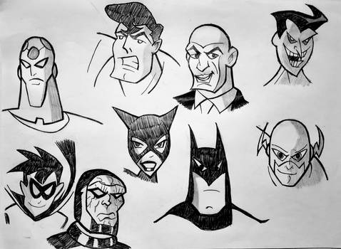 DC Heroes + Villains Heads (Animated style) 1