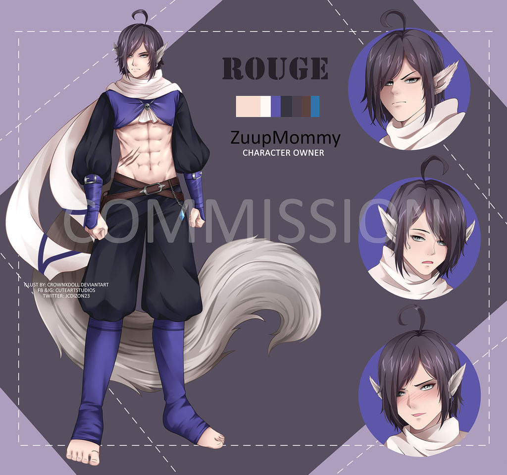 Ref Rouge comm: Character Ref Rouge by crownxdoll on DeviantArt