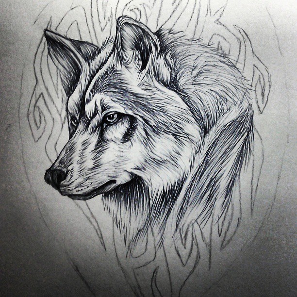 Tribal wolf tattoo by smonters on DeviantArt Tribal wolf tattoo by smonters on DeviantArt