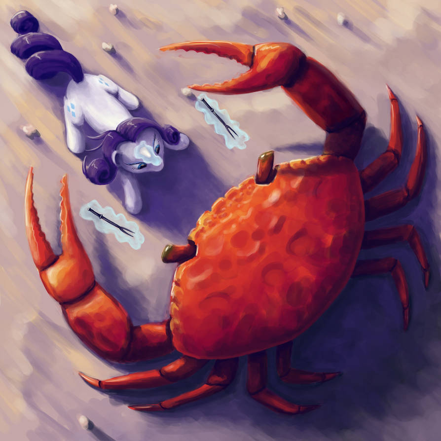 Mlp Rarity Fighting Rarity Fighting a Giant Crab by Dahtamnay on DeviantArt