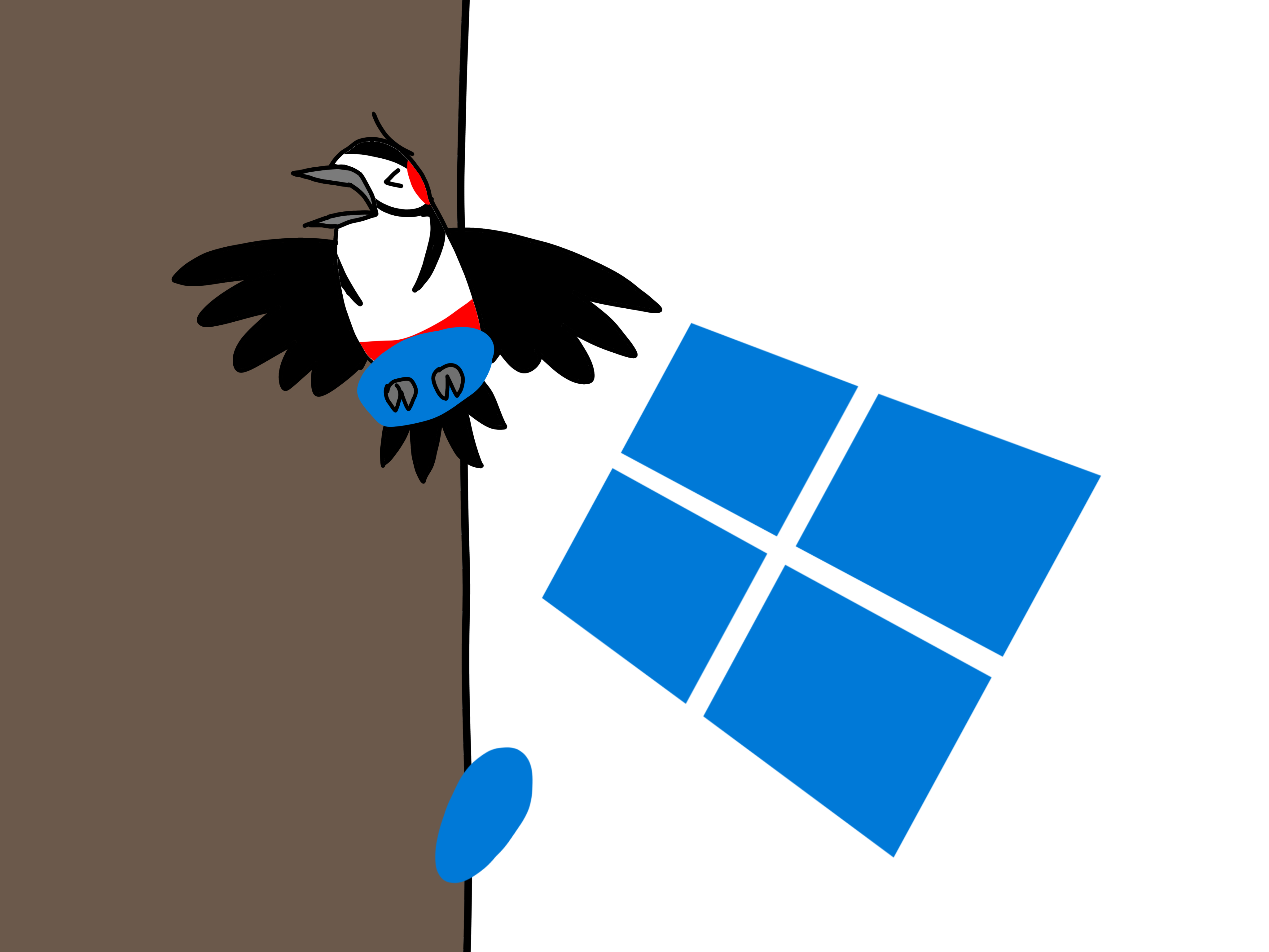 Windows Maskottchen Windows 10 caught the woodpecker by Emilly287 on DeviantArt