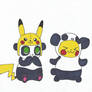 Panda Pikachu and Pikachu Panda