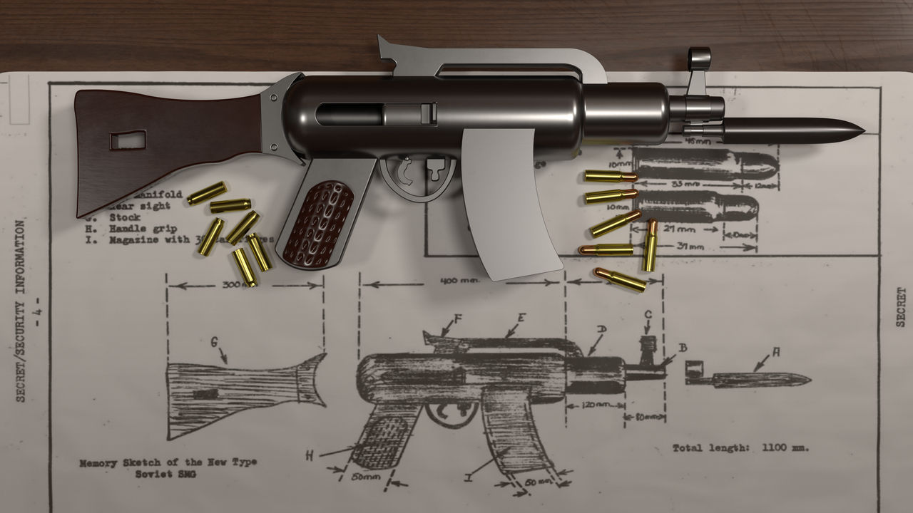 Cia Rifle CIA Agents Memory Sketch of the Kalashnikov Rifle by KnightGalahad4560 ...