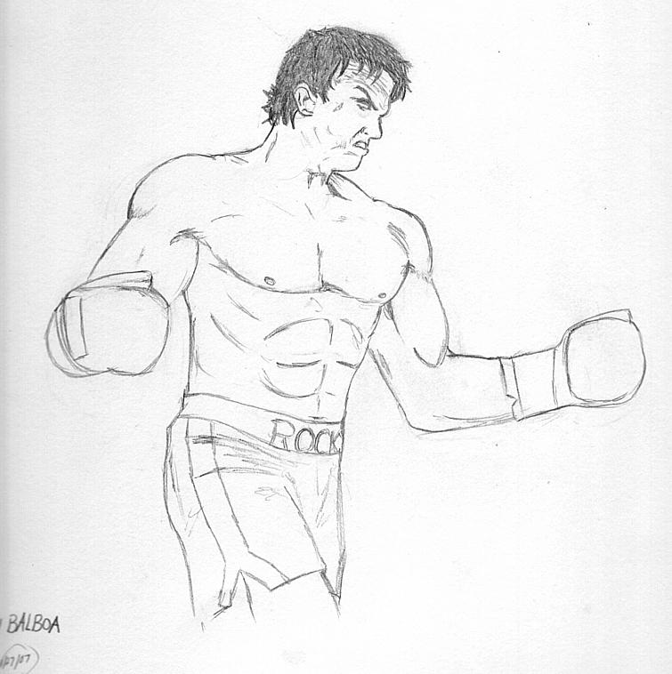 Drawing Rocky Balboa (Sylverster Stallone) - Drawspeed. How To Draw A Color Rocky Balboa - Youtube