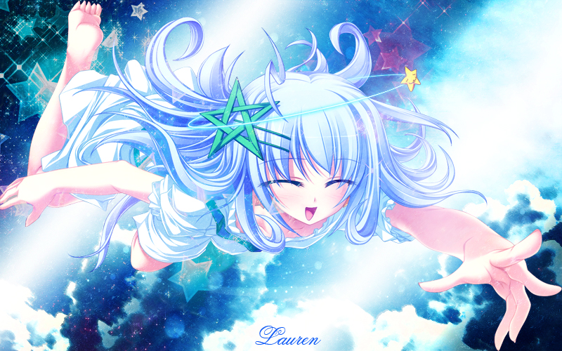 Anime Girl flying by Lauren244 on DeviantArt