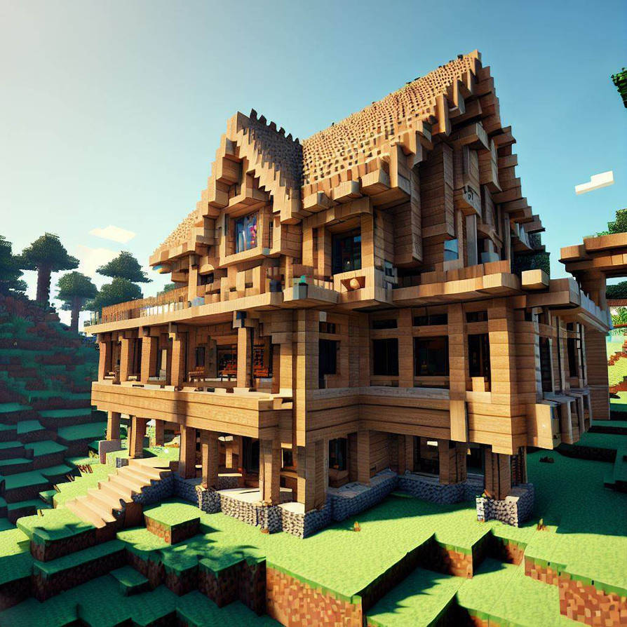 Generated House Minecraft AI minecraft house 4 by JA2H on DeviantArt