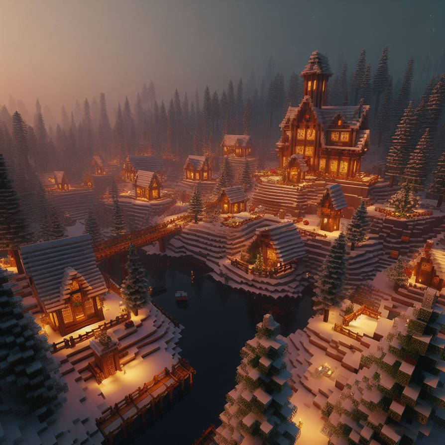Minecraft A Frame Snow AI minecraft snow village 4 by JA2H on DeviantArt