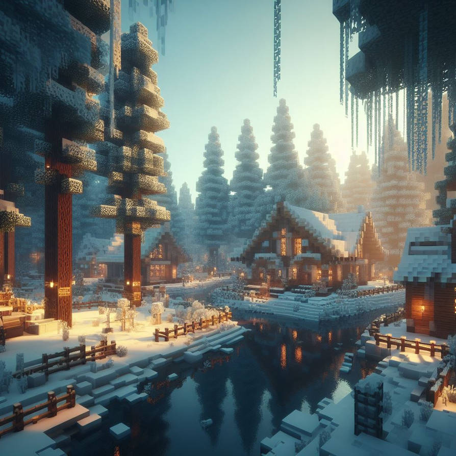AI Minecraft Winter by JA2H on DeviantArt
