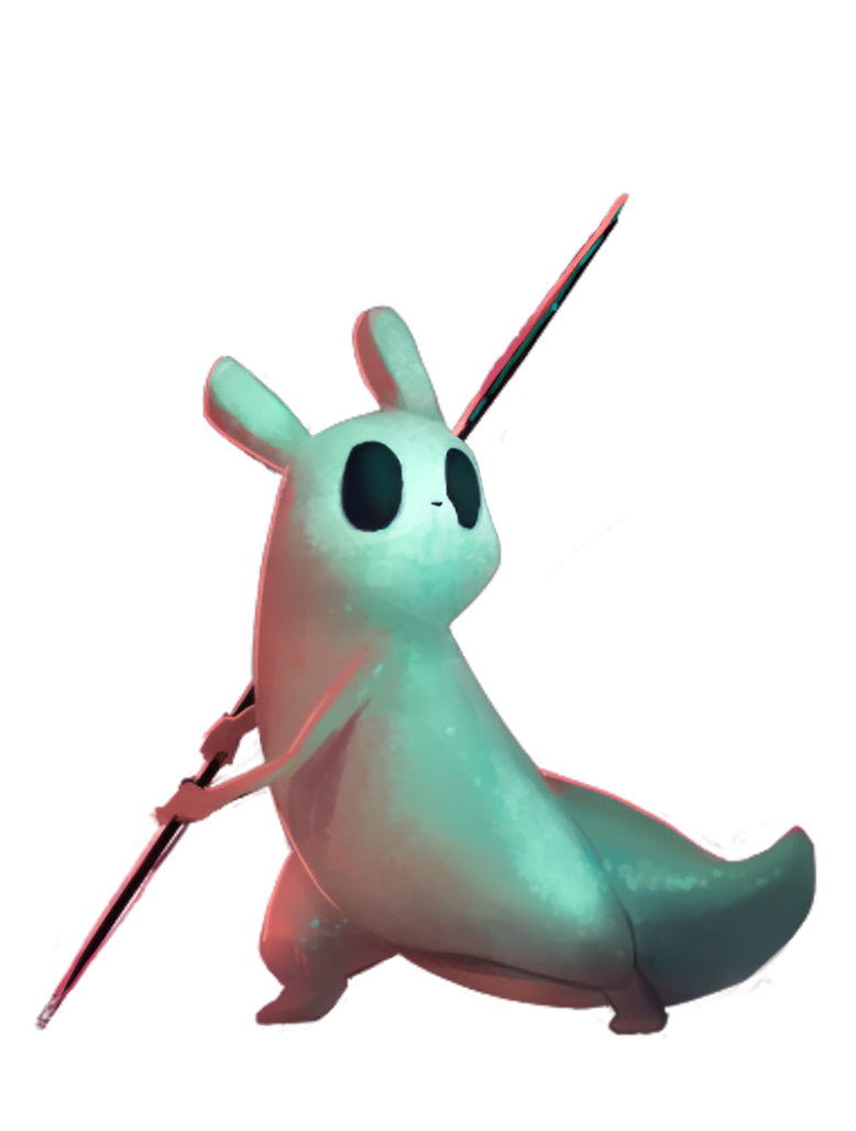Survivor Slugcat (Rainworld) render by squirrel-ghost on DeviantArt