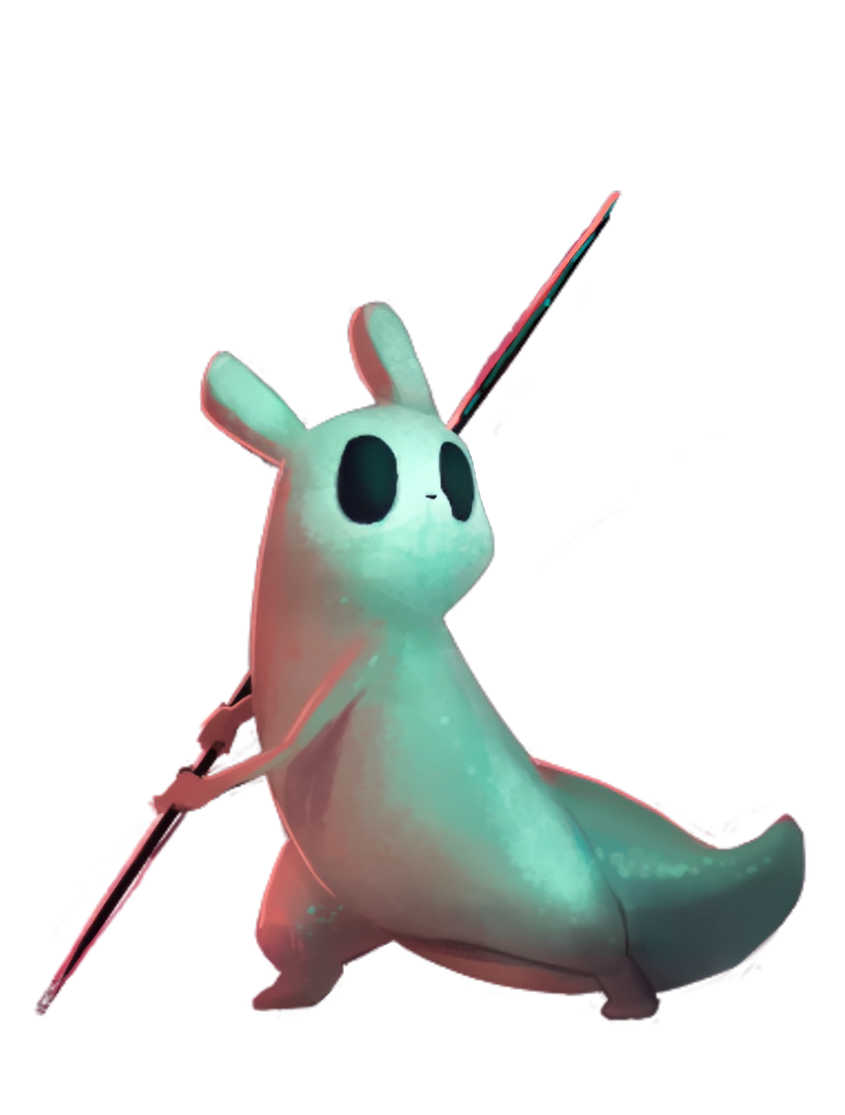 Survivor Slugcat (Rainworld) render by squirrel-ghost on DeviantArt