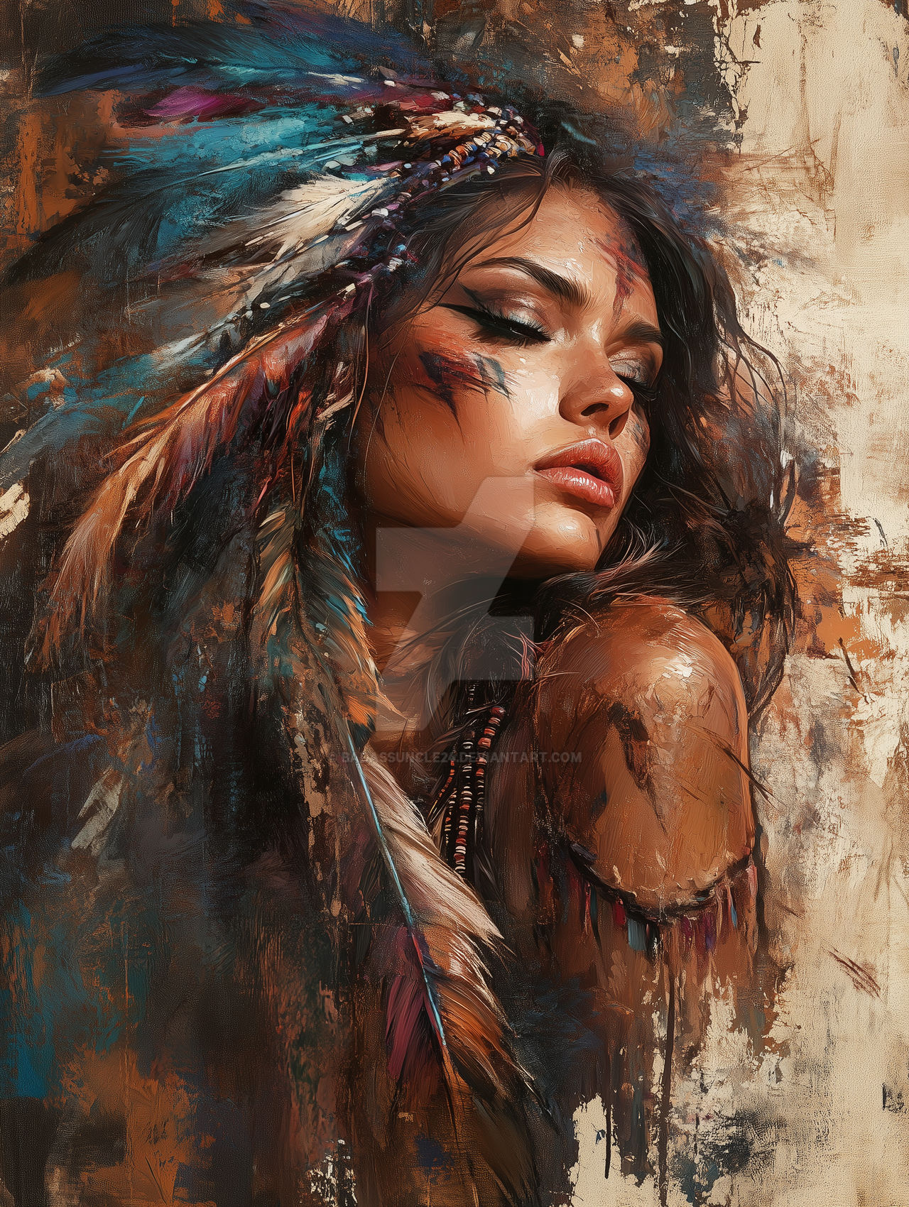 Native american beauty paint2 by Badassuncle24 on DeviantArt