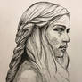 Daenerys Targaryen - Emilia Clarke - Pen and Ink