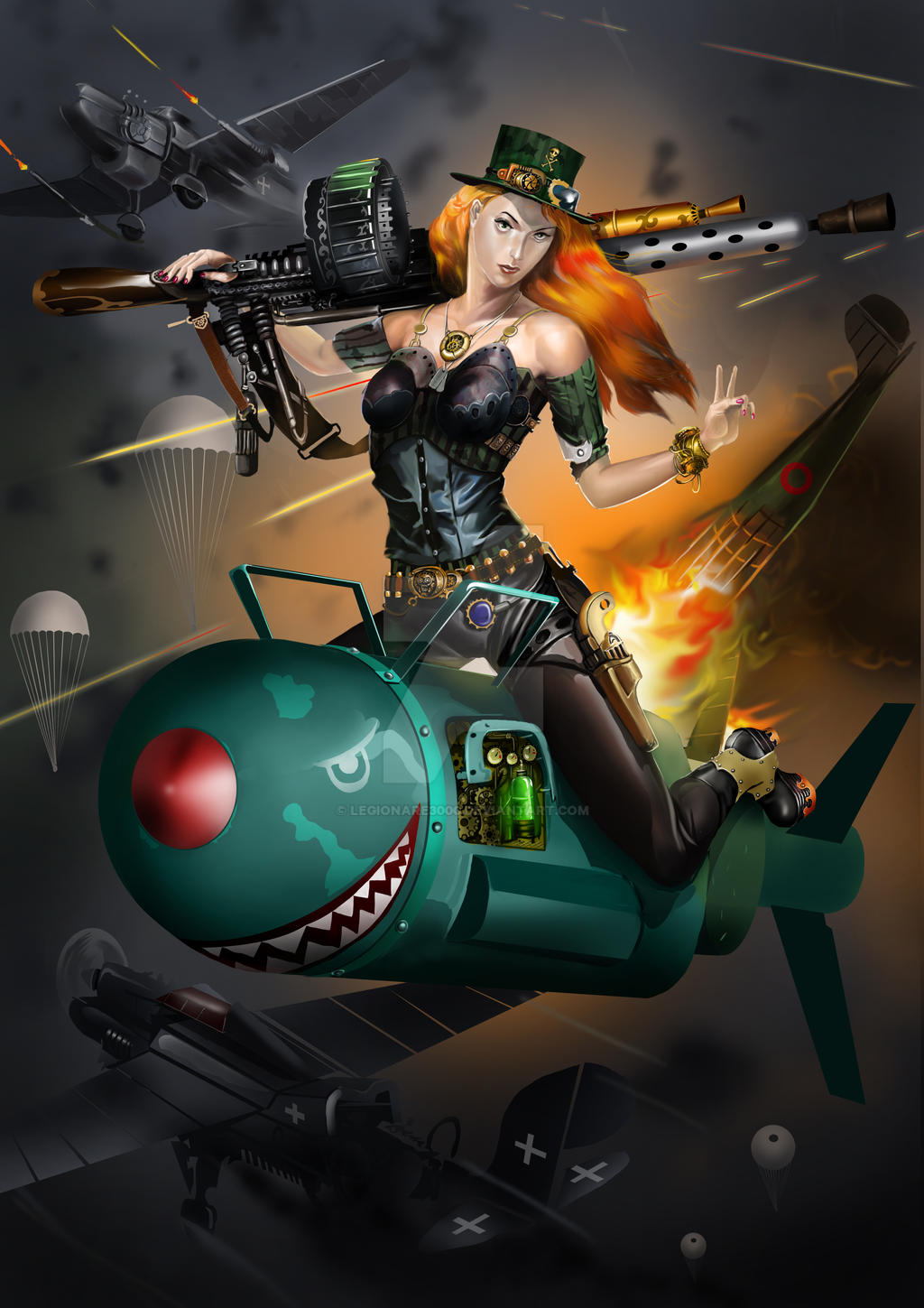 Girl with bomb Anime style by Legionare3000 on DeviantArt
