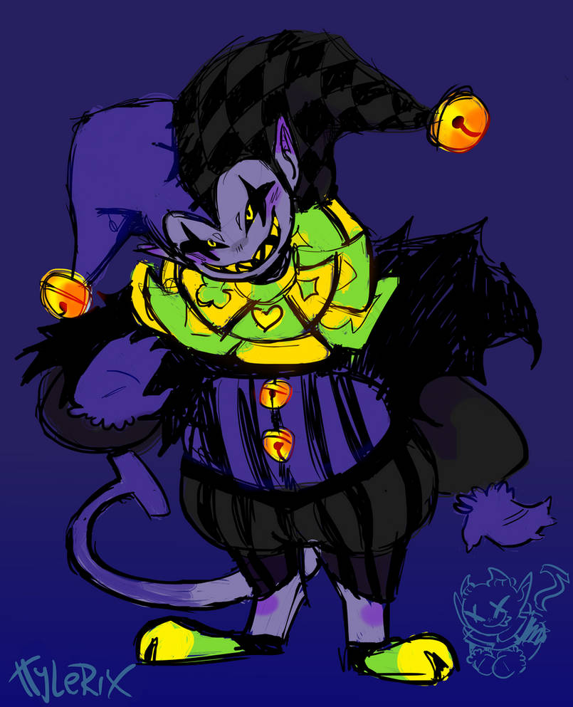 Jevil Ruler Jevil desing!! by CherrysDerrys on DeviantArt