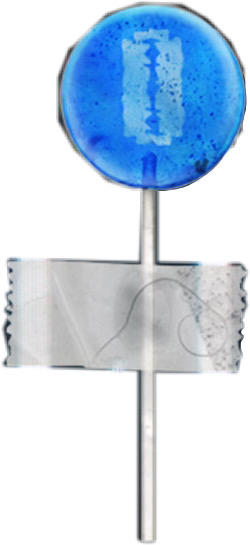 Taped up razor blade lollipop | Take This Lollipop by ...