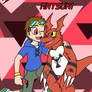 Digimon Tamers Digi-Destined Takato and Guilmon