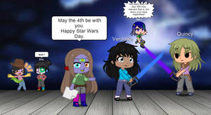 Folks goofing around