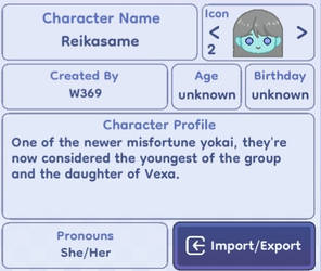 The bio of the new misfortune yokai of sadness