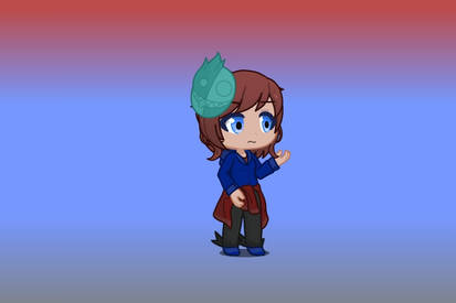 Zelia with Lucas Evans's eye and hair color