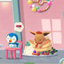 Pokemon Cafe ReMix: Eevee on Pancake Cushion