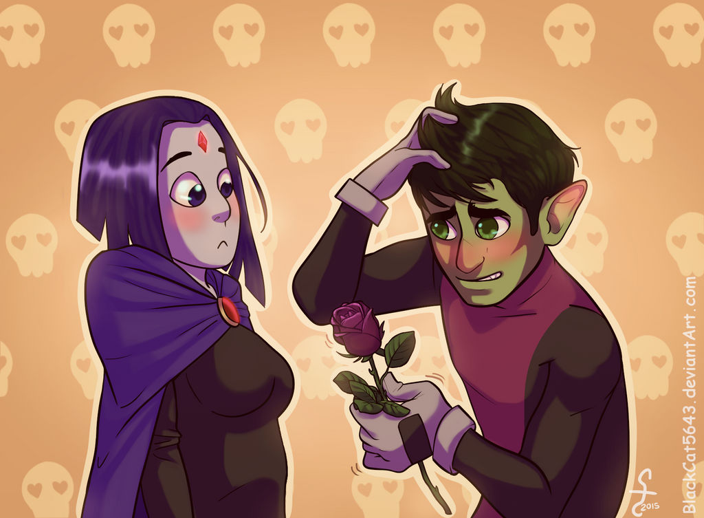 Beastboy x Raven by BlackCat5643 on DeviantArt