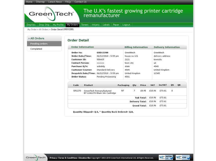 Greentech orderdetail by designnplace on DeviantArt