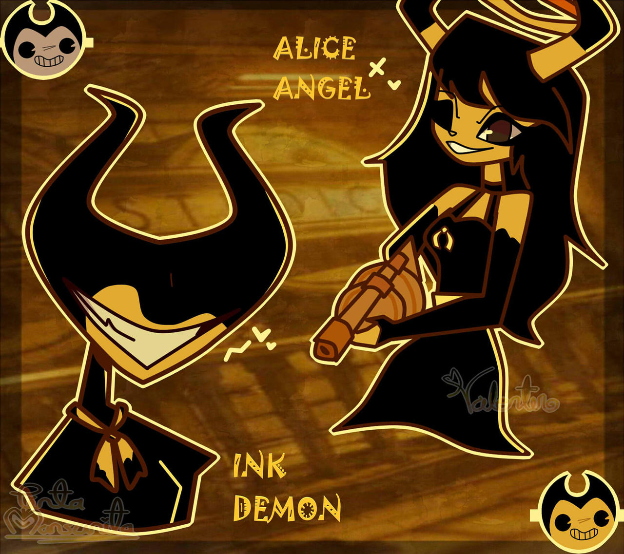 Batdr Ink Demon INKDEMON AND ALICE ANGEL-BATDR FANART by PintaManzanita on DeviantArt