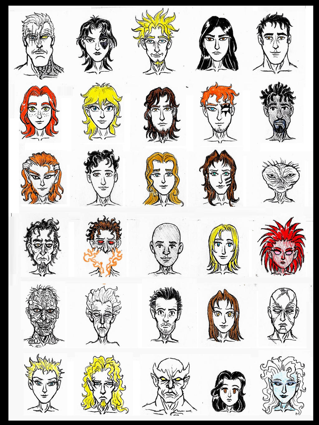Deviantart Model Faces Faces 2 by devilkais on DeviantArt