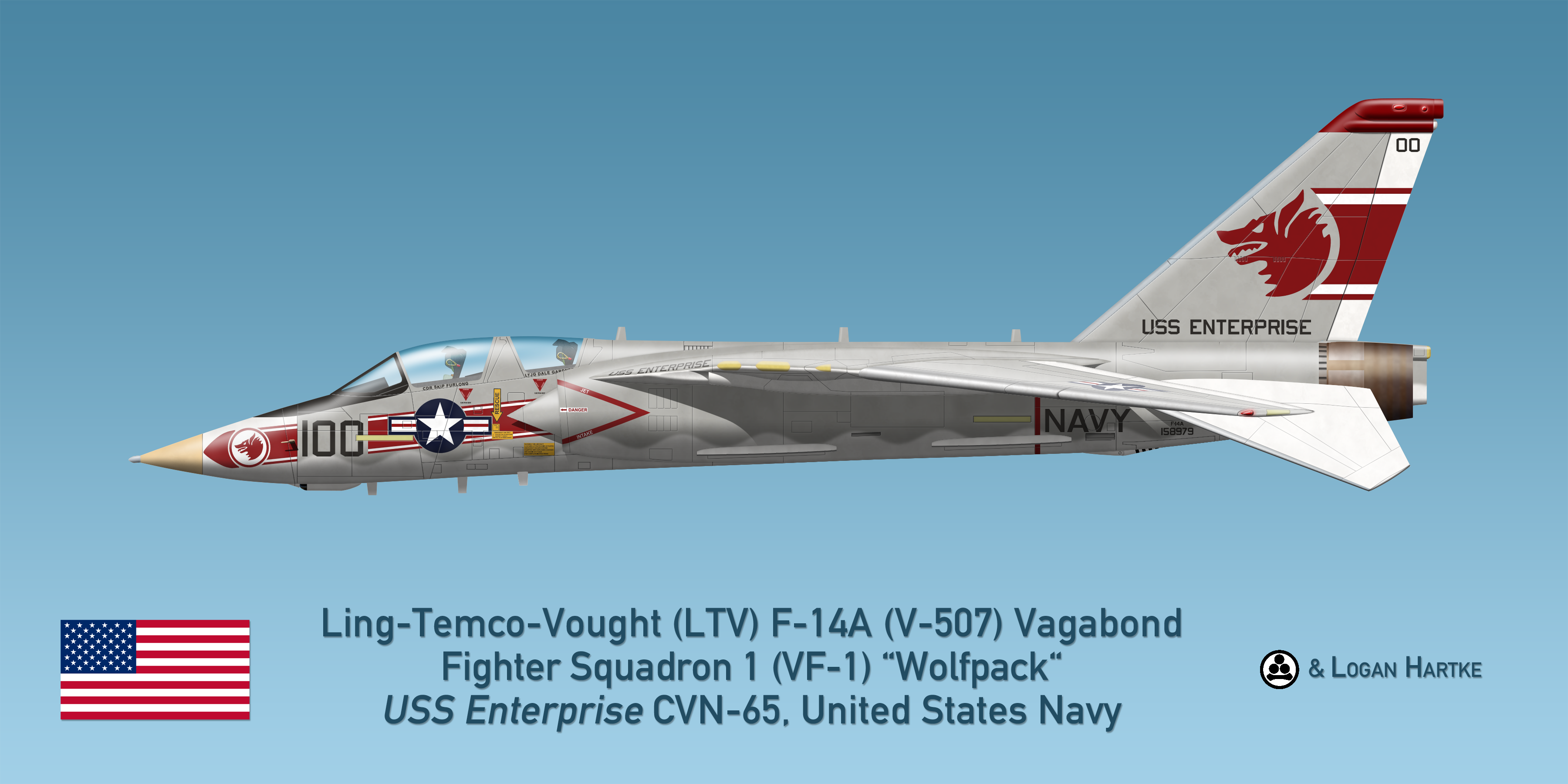 Vought V-507 F-14A Vagabond - VF-1 Wolfpack by comradeloganov on DeviantArt