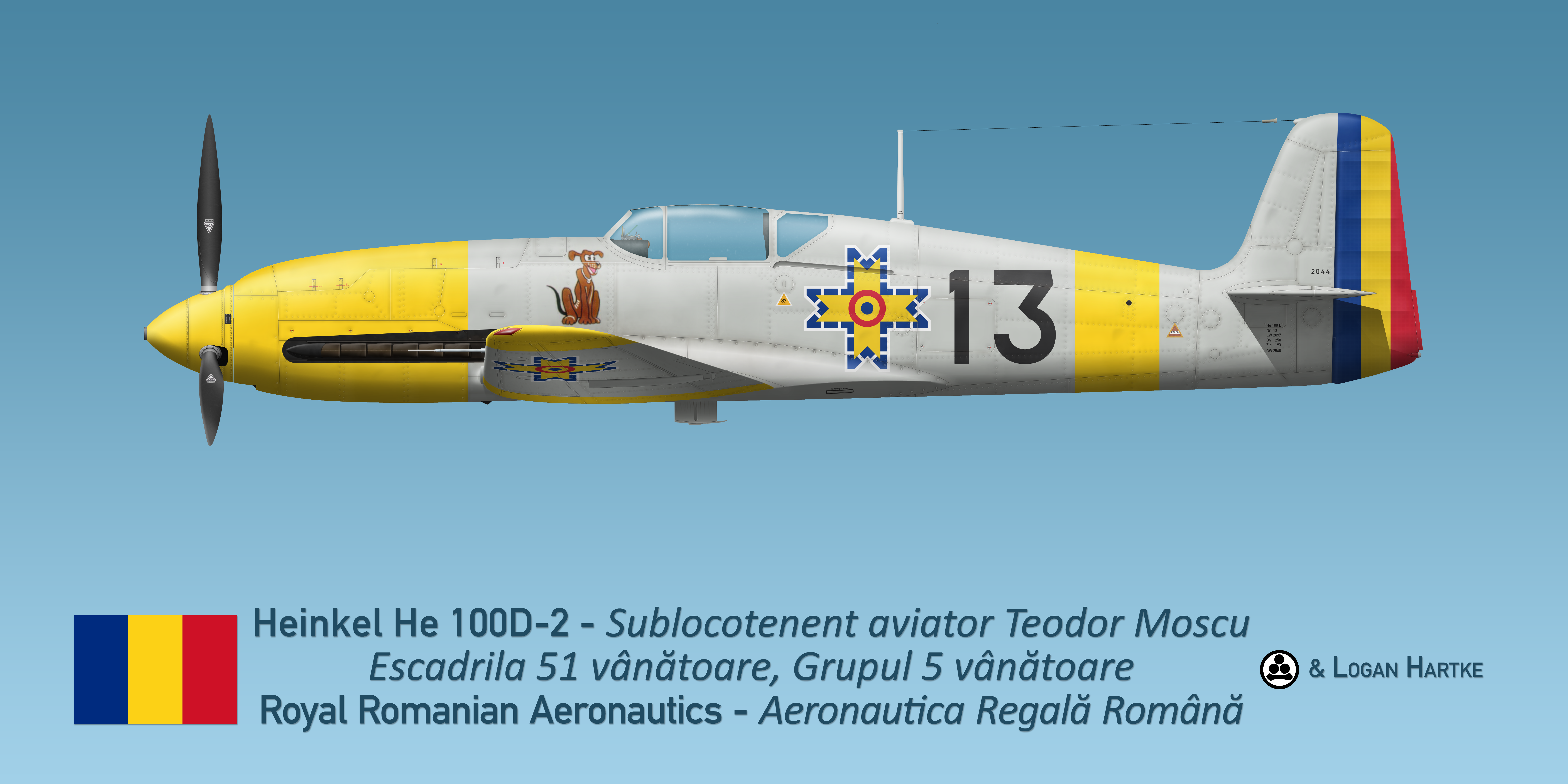 Teodor Moscu's Heinkel He 100D-2