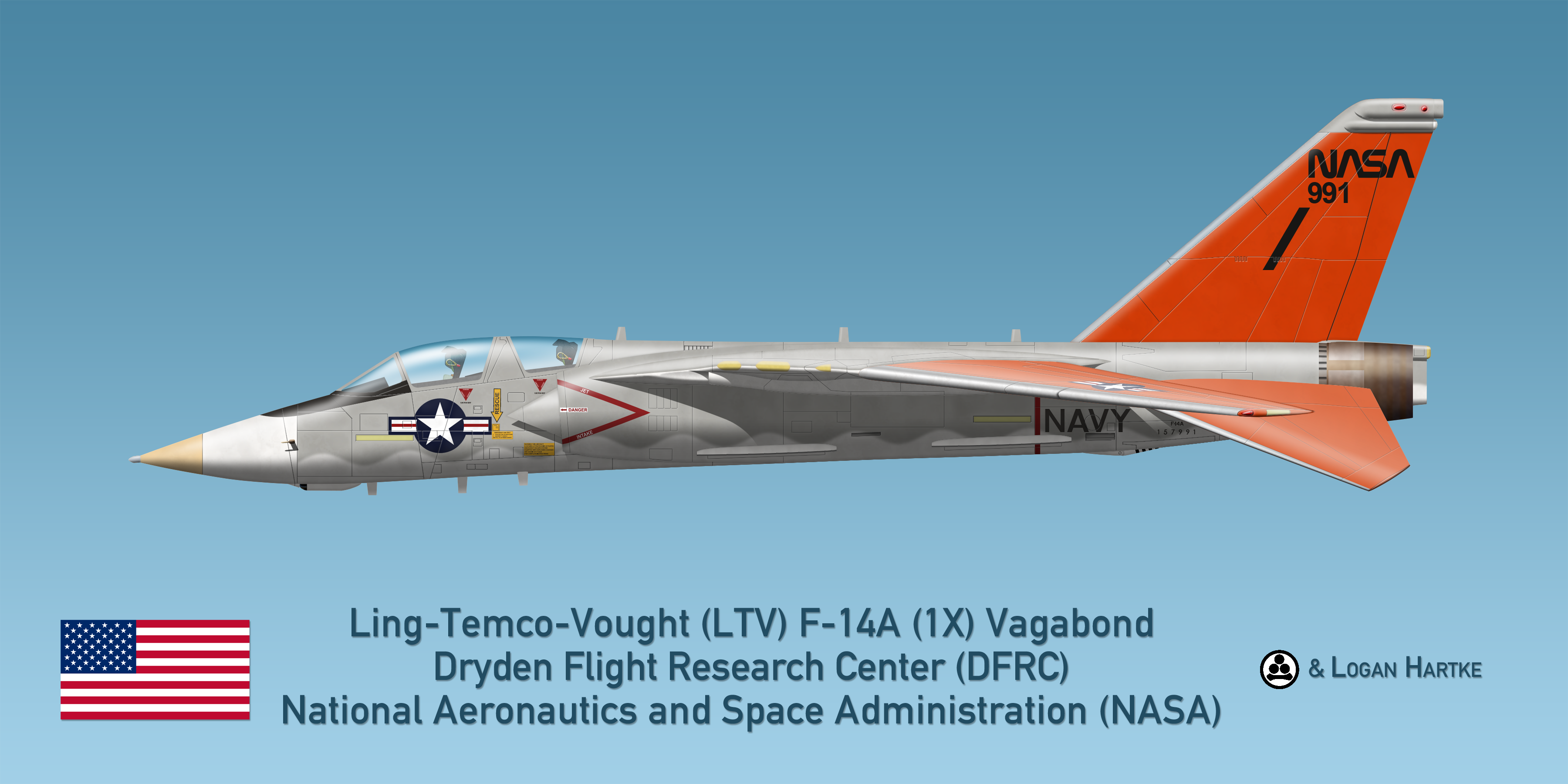 Vought V-507 F-14 (1X) Vagabond - NASA Dryden by comradeloganov