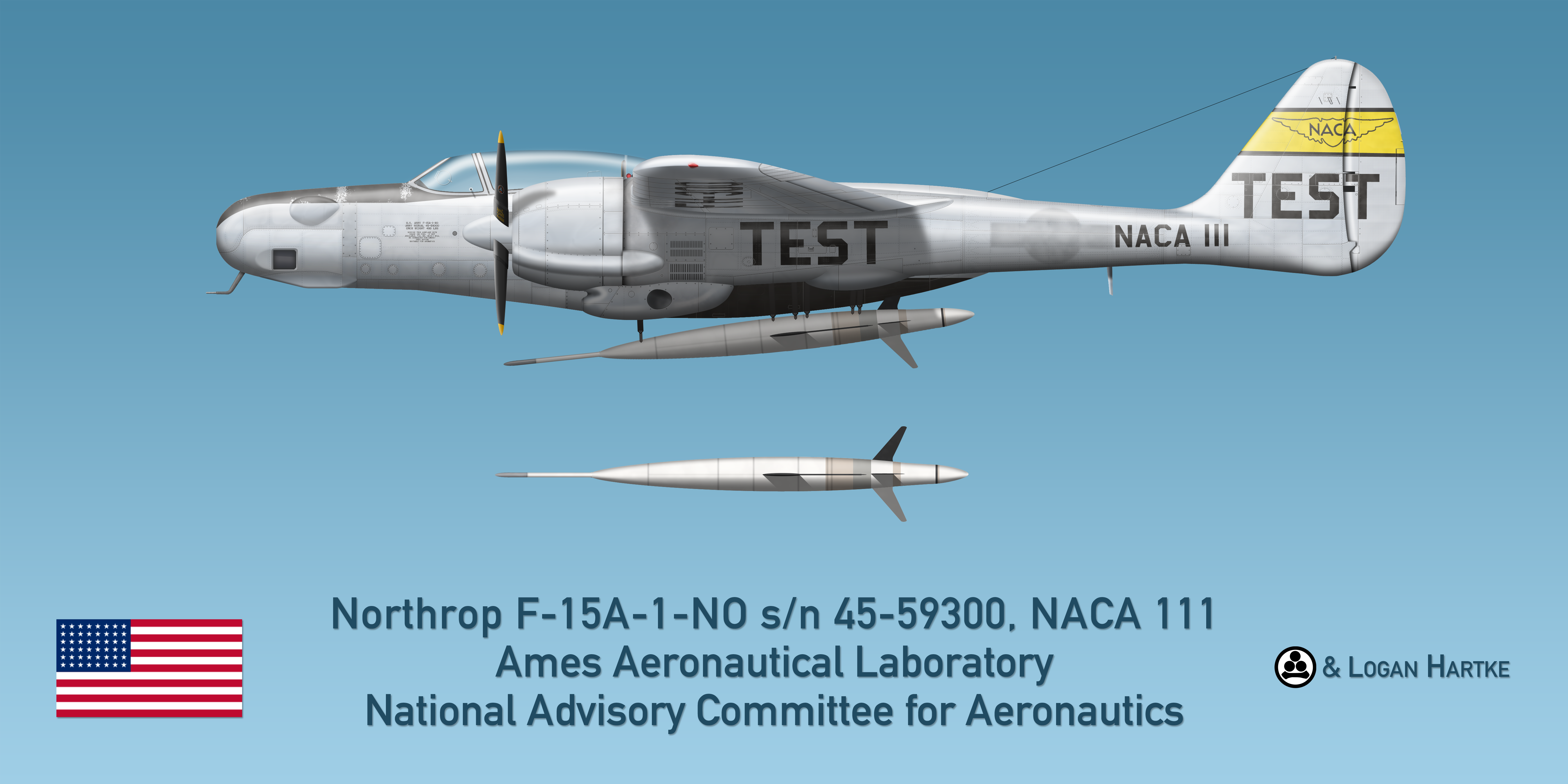 Northrop F-15A Reporter - NACA - Ames Laboratory by comradeloganov