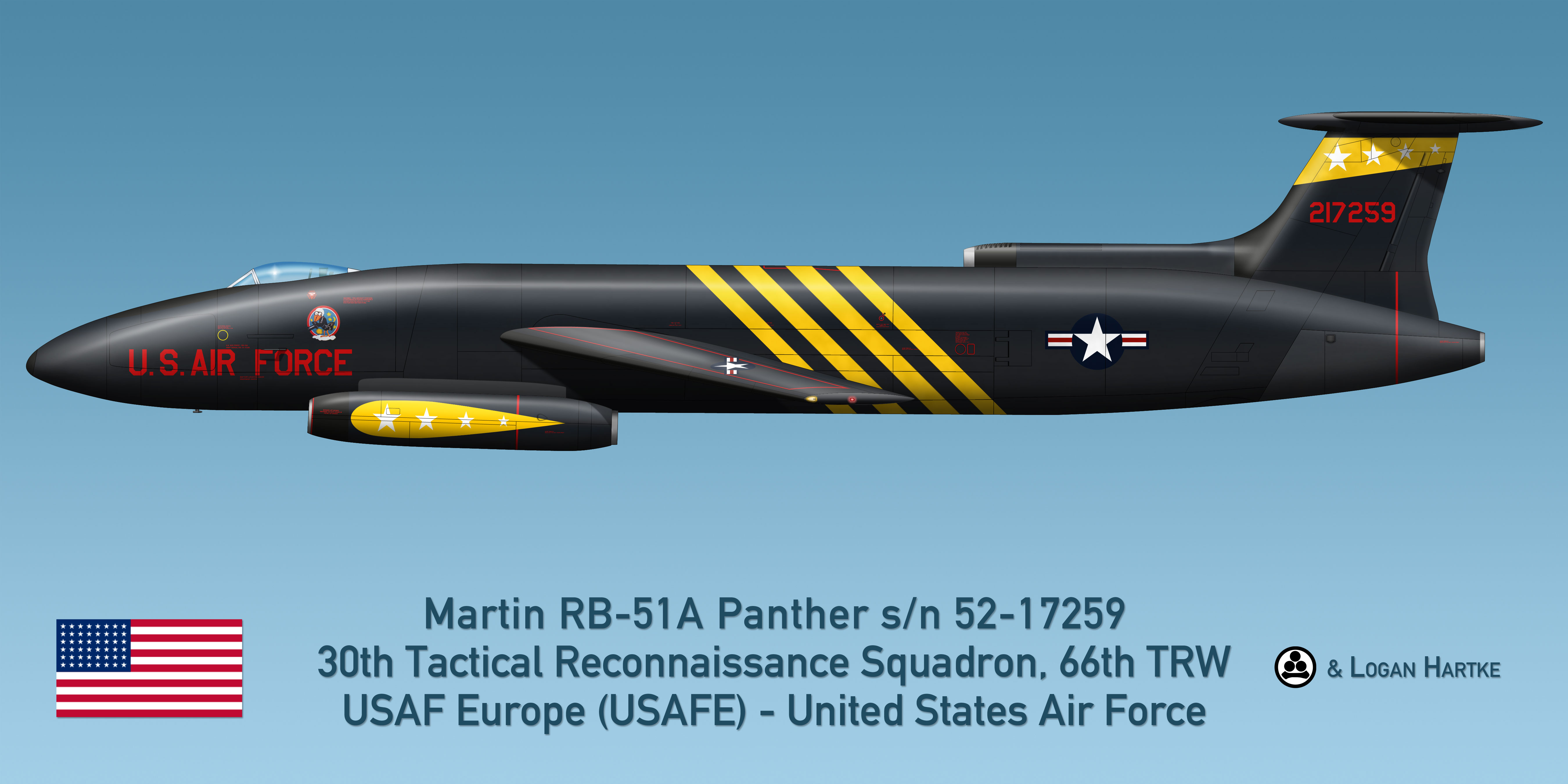 USAF Martin RB-51A Panther - Europe