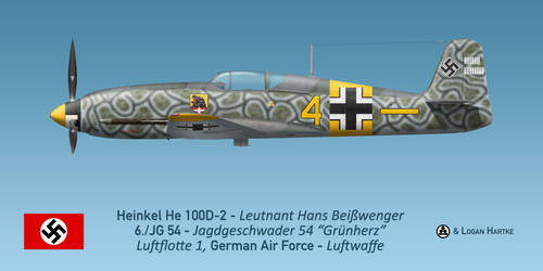 Hans Beisswenger's Heinkel He 100D-2