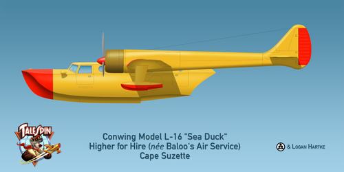 Baloo's Conwing L-16 Sea Duck - Disney's Talespin