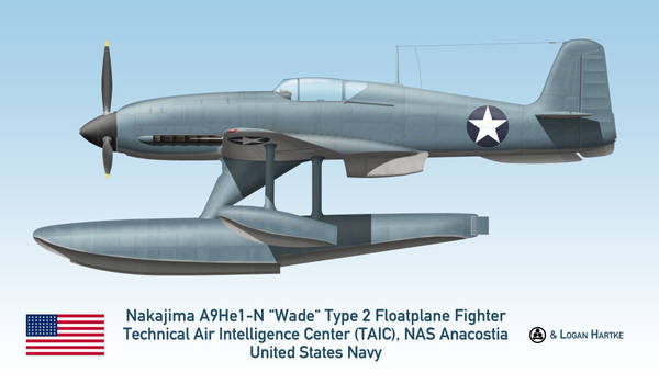 Captured Nakajima A9He1-N Wade Floatplane