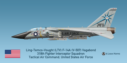 USAF V-507 F-14A - 318th FIS - Green Dragons