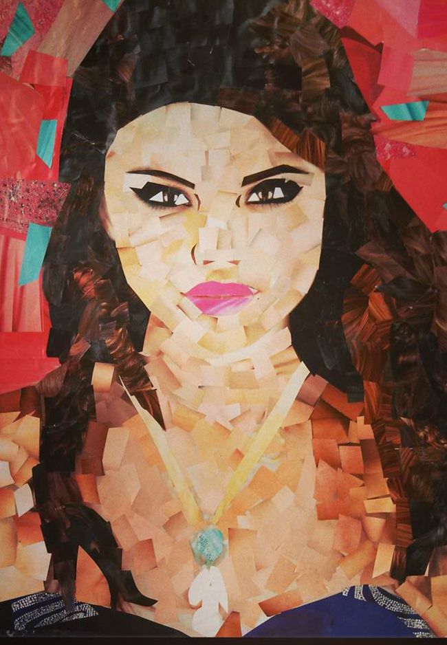 Selena Gomez Magazine Scraps Collage