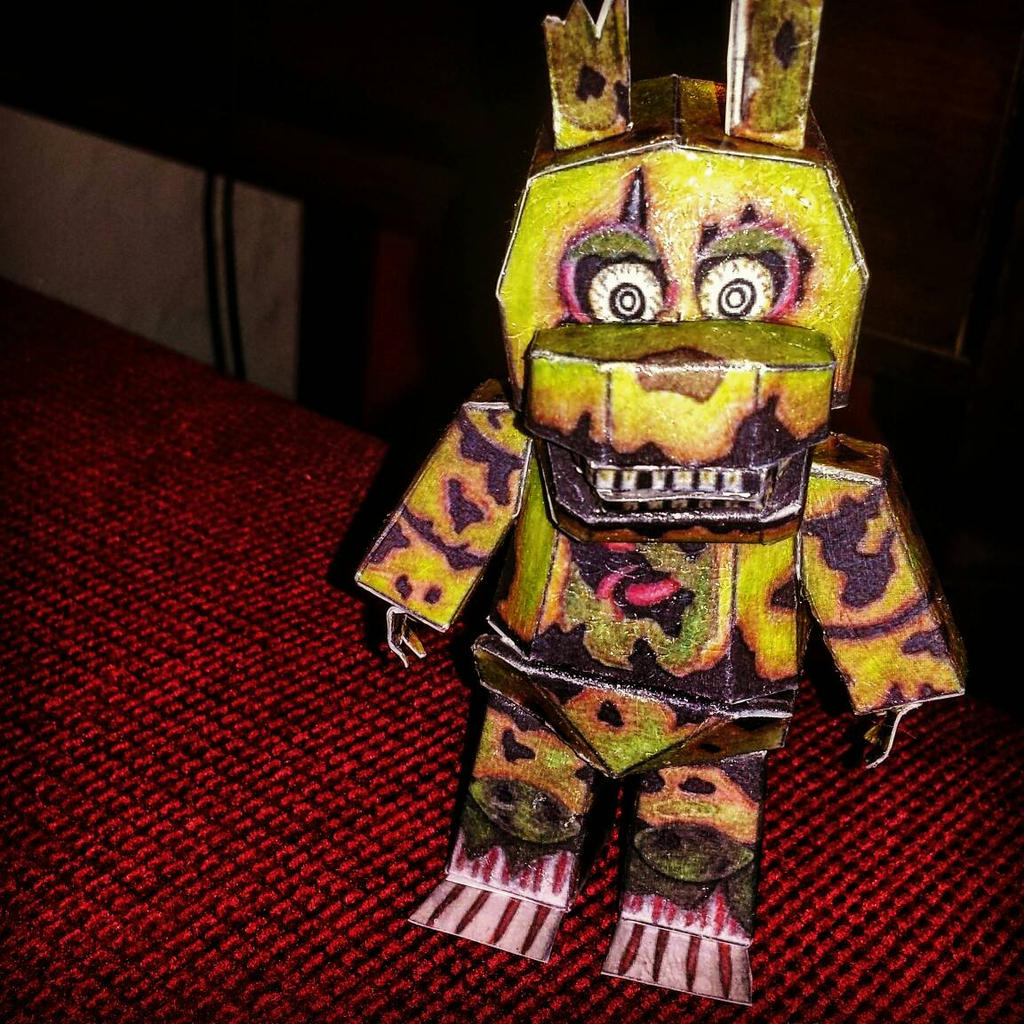 Springtrap Papercraft Template Springtrap Papercraft (template by: LetsDoThis) by AdventureFredBear on ...